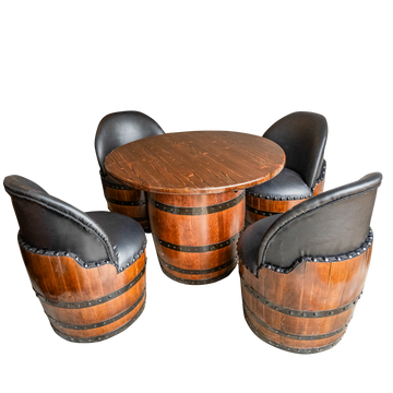 Burlap & Oak™ Bourbon Barrel Table and 4 Chairs