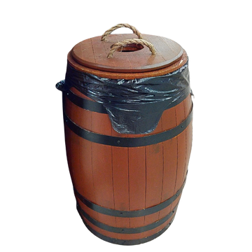 Burlap & Oak™ Bourbon Barrel Trash Can